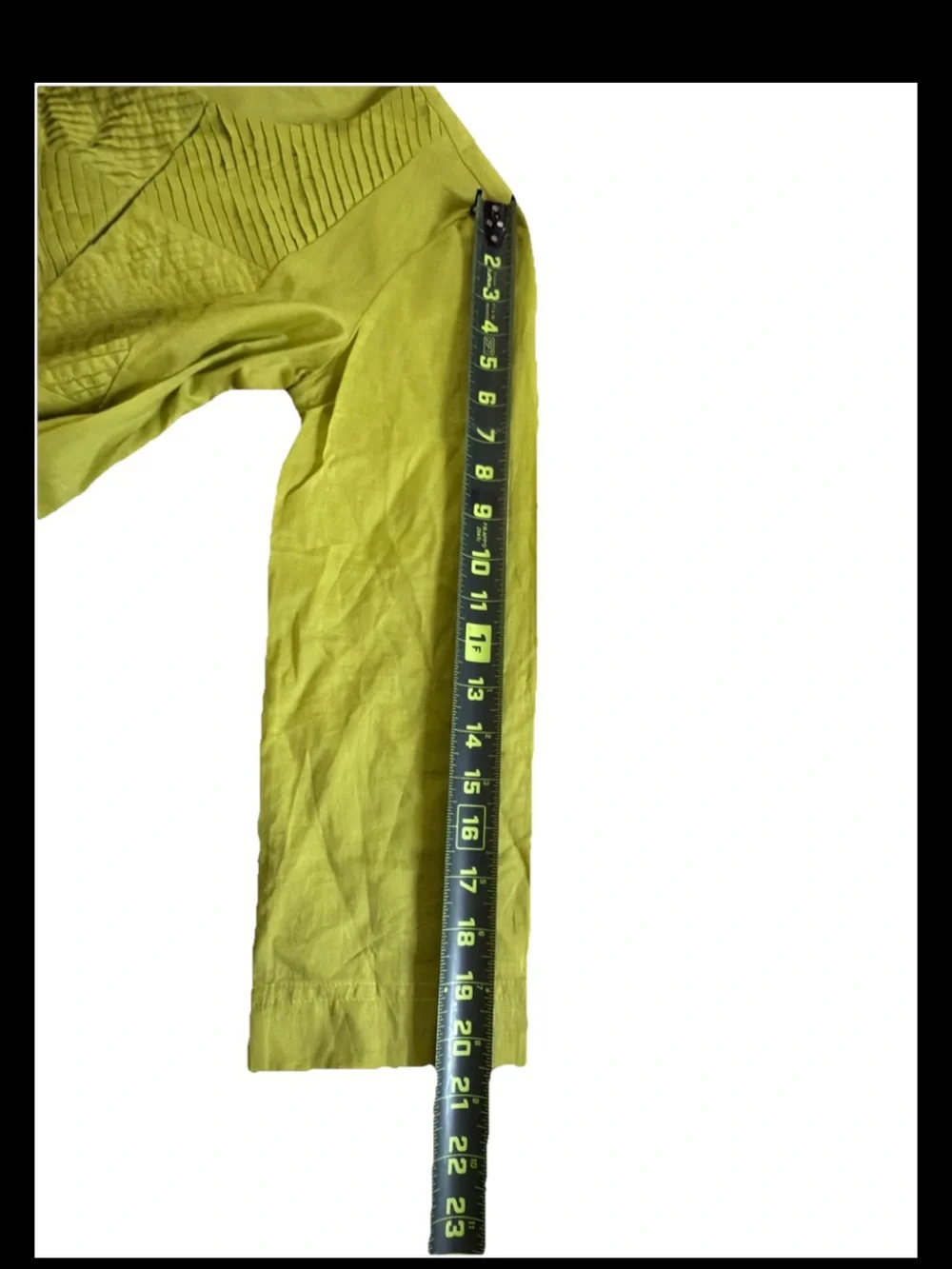 Tory Burch Lime Green Sunburst Pintuck Pleat Blouse Top Cotton Women's US 10